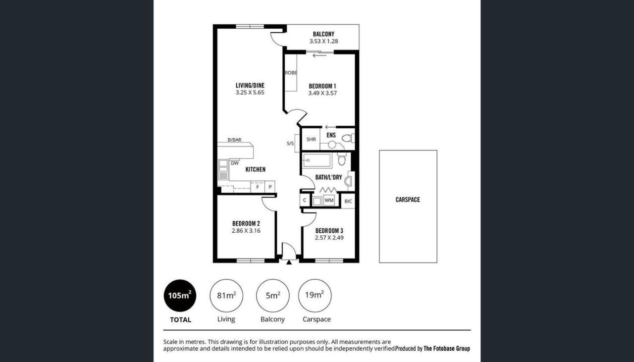 Adelaide Cbd Apartment - 3Br, 2Bath & Carpark Экстерьер фото